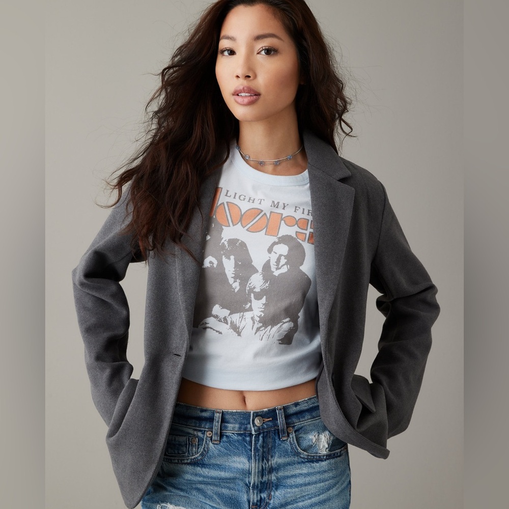 American Eagle Outfitters Charcoal Blazer